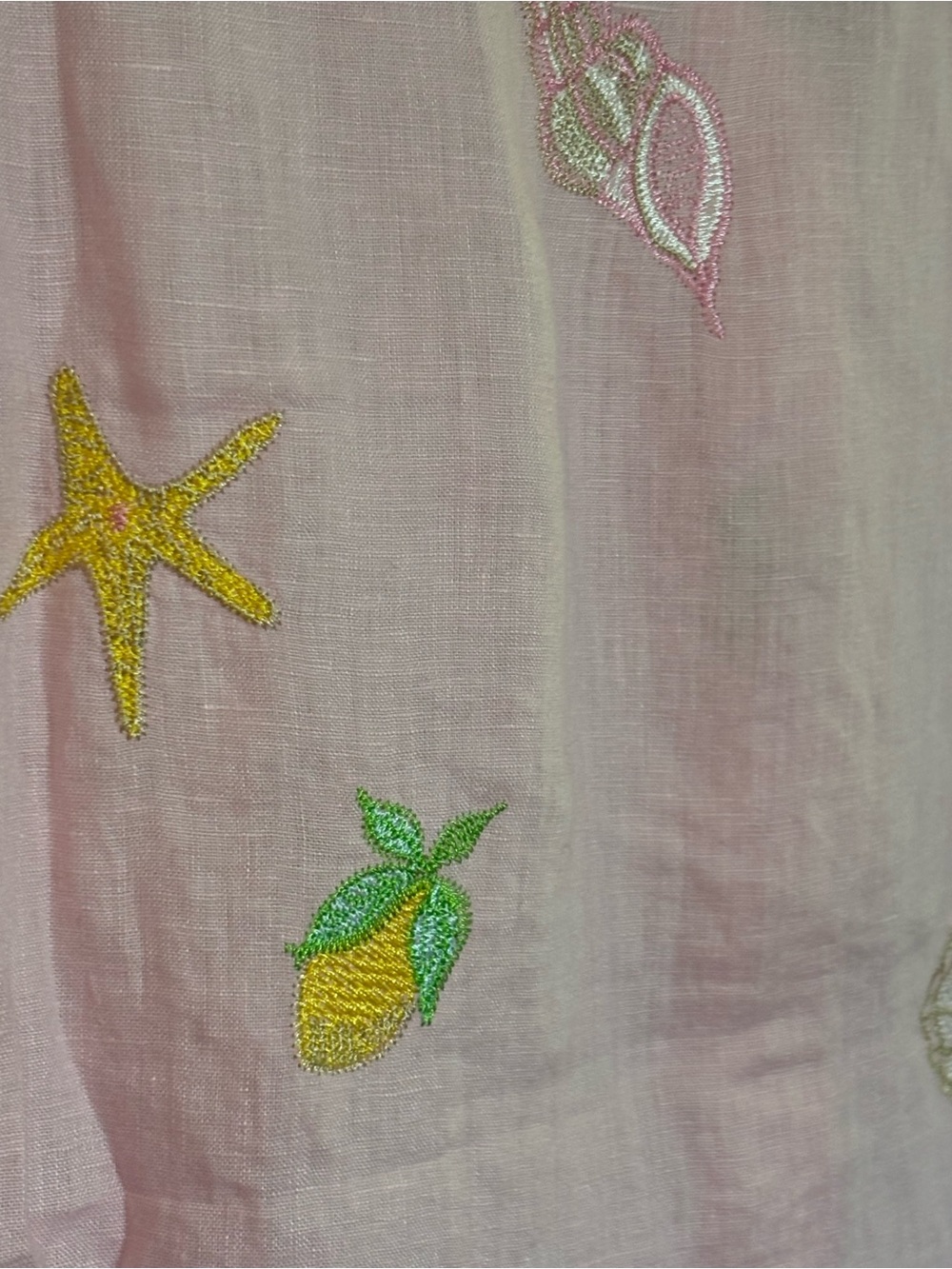 Lilly Pulitzer Pink Seacoast Linen with Happy Hour Embroidery🍸🌴 - Picture 12 of 16